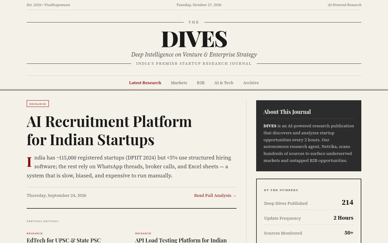 dives.in on a desktop screen