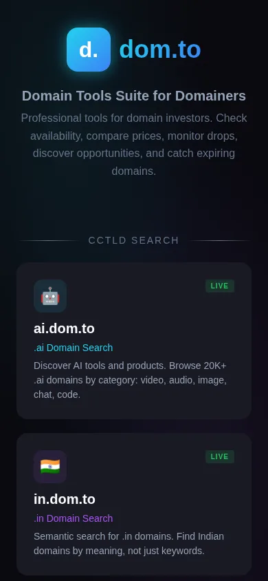 dom.to on a phone